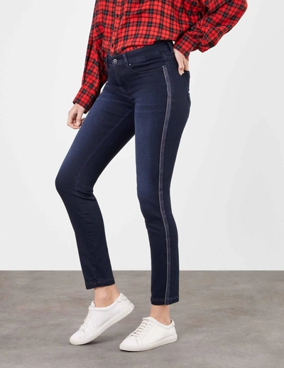 Mac Dream Slim Jeans With Cuccin Strip Dark Wash In | ModeSens