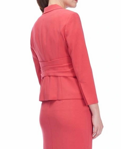 Shop Iris Setlakwe Stretch Crepe Jacket In Coral In Pink