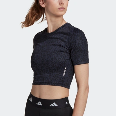 Adidas Women's Techfit Print Training Top Black | ModeSens