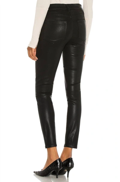 Shop Paige Hoxton Ankle Pants In Black Fog Luxe Coating