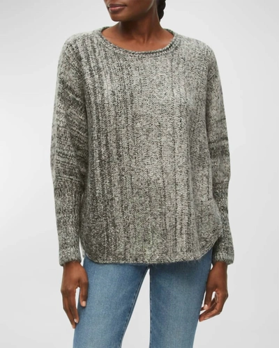 Shop Michael Stars Selina Poncho Sweater In Shadow Combo In Grey