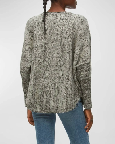 Shop Michael Stars Selina Poncho Sweater In Shadow Combo In Grey