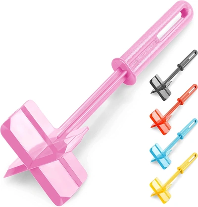 Zulay Kitchen Durable Non-scratch Meat Grinder And Potato Shredder In Pink