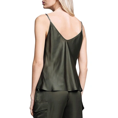 Shop L Agence Lexi Womens V-neck Tank Cami In Green