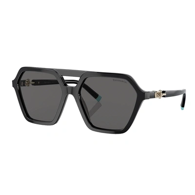 Shop Tiffany & Co Tf 4198 8001s4 58mm Womens Geometric Sunglasses In Grey