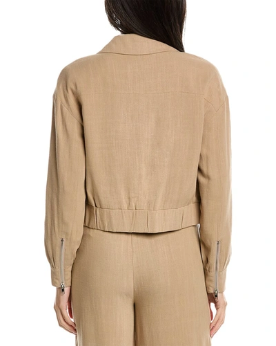Shop Walter Baker Charlize Linen-blend Jacket In Brown