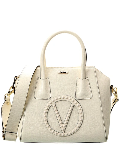 Shop Valentino By Mario Valentino Minimi Rock Leather Satchel In White