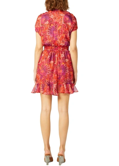Shop Misa Dominique Dress In Abstract Butterfly In Multi