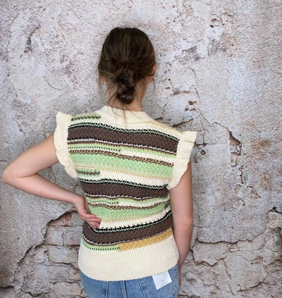 Shop Another Love Mona Crochet Crewneck Sweater In Multi