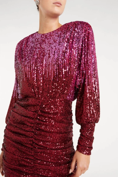 Shop Rebecca Vallance Nikita Mini Dress In Red/purple