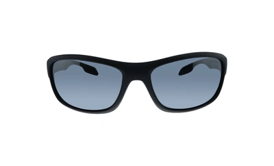 Shop Prada Ps 13us 1bo5l0 Rectangle Sunglasses In Blue