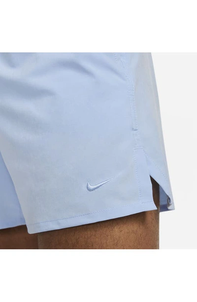 Shop Nike Dri-fit Unlimited 5-inch Athletic Shorts In Cobalt/ Black