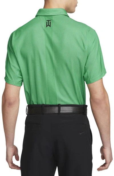 Shop Nike X Tiger Woods Dri-fit Golf Polo In Green/ Black