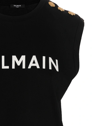 Shop Balmain Logo Print Top
