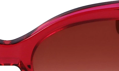 Shop Longchamp 53mm Rectangular Sunglasses In Fuchsia/ Rose