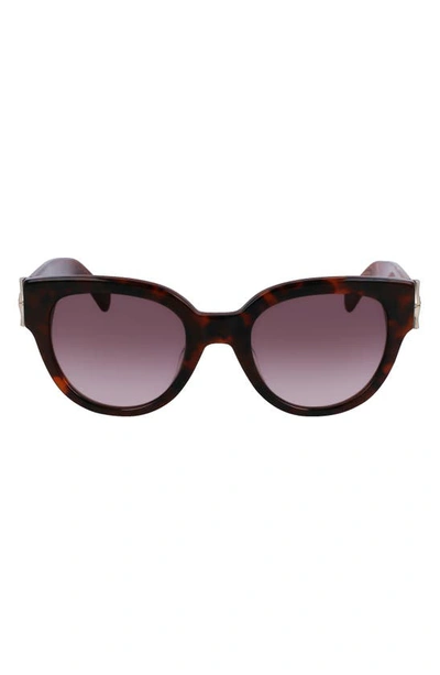 Shop Longchamp 52mm Gradient Tea Cup Sunglasses In Havana