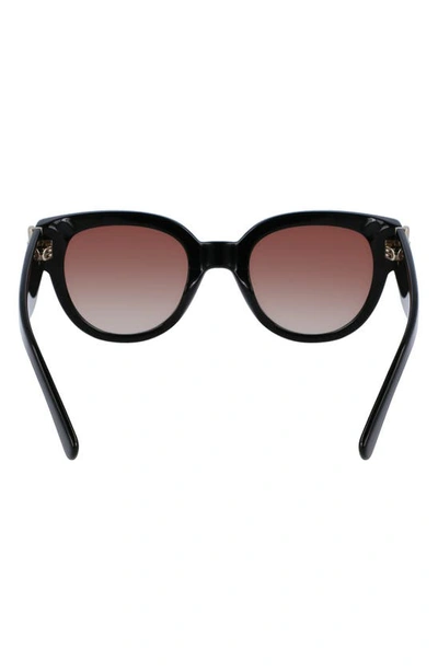 Shop Longchamp 52mm Gradient Tea Cup Sunglasses In Black