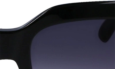 Shop Longchamp 53mm Rectangular Sunglasses In Black