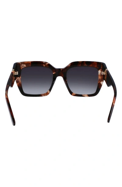 Shop Longchamp 53mm Rectangular Sunglasses In Havana