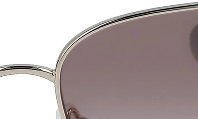 Longchamp 58mm Gradient Rectangular Sunglasses In Pale Gold/gradient Brown Azure