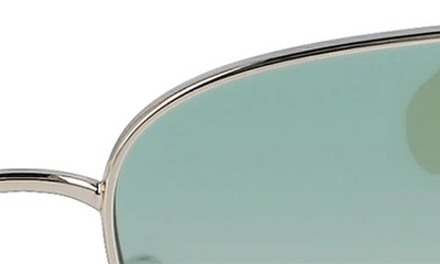 Longchamp 58mm Gradient Rectangular Sunglasses In Pale Gold/gradient Green Peach