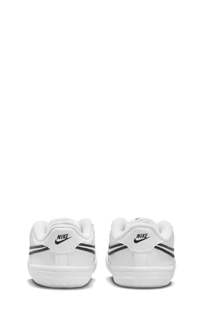 Shop Nike Kids' Air Force 1 Crib Shoe In White/ Black