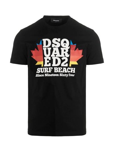 Shop Dsquared2 T-shirt 'd2 Surf Beach'