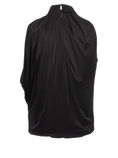 Shop Versace Draped Cut-out Top Tops In Black