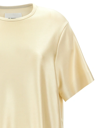 Shop Jil Sander Laminated T-shirt In Gold