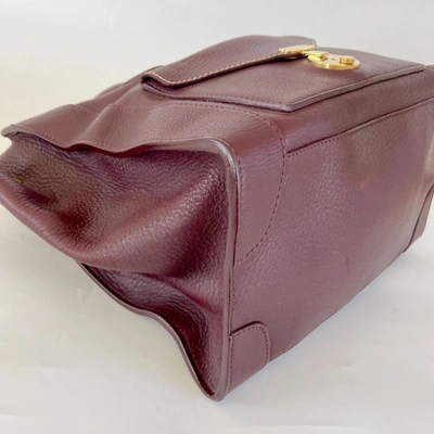 Pre-owned Celine Burgundy Leather Envelope Luggage Bag