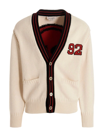 Shop Alexander Mcqueen 'skull' Cardigan In Multicolor