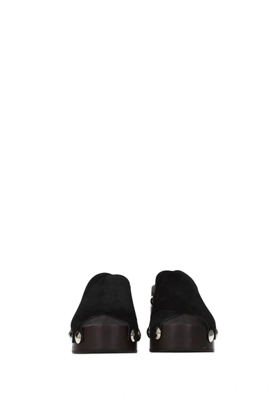 Shop Ganni Slippers And Clogs Suede Black