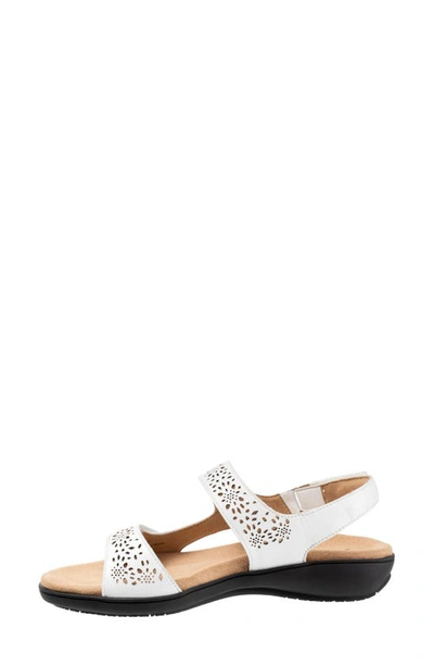 Shop Trotters Romi Slingback Sandal In White Leather