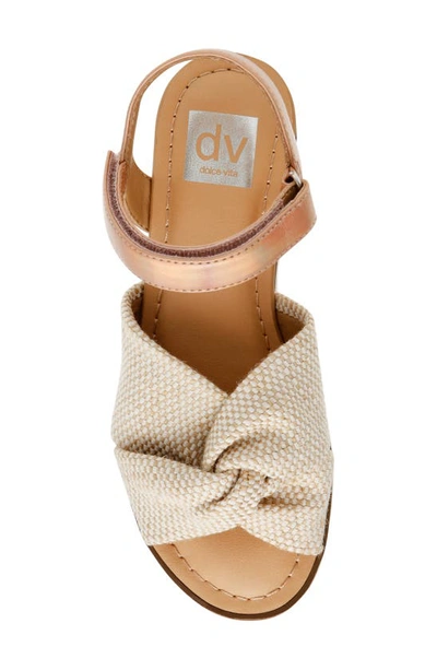 Shop Dolce Vita Kids' Davis Sandal In Rose Gold