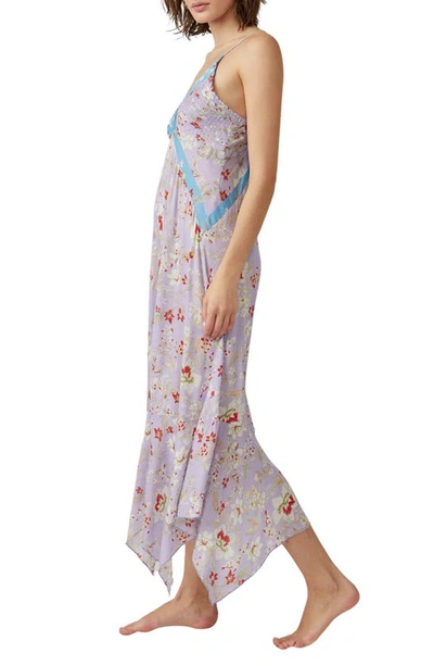 Shop Free People There She Goes Maxi Slip In Periwinkle Combo