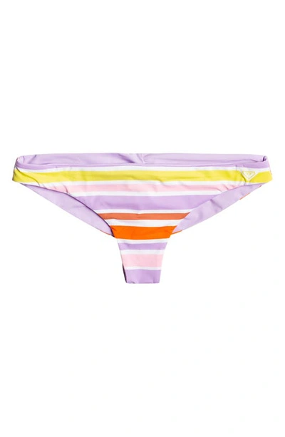Shop Roxy X Kate Bosworth Reversible Bikini Bottoms In Bright White Aloha Stripe