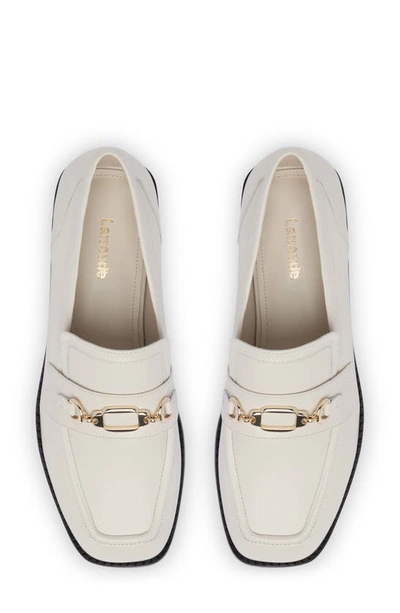 Shop Larroude Patricia Loafer In Ivory