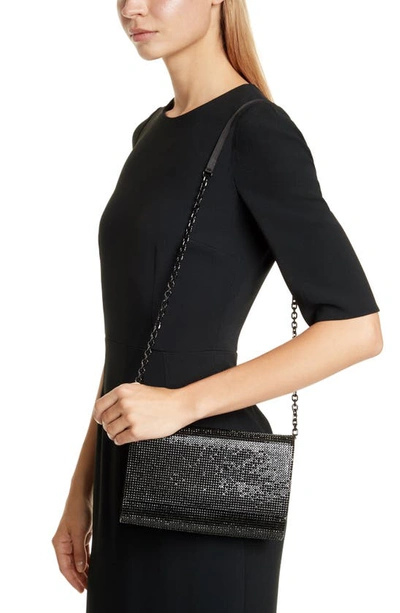 Shop Judith Leiber Fizzoni Beaded Clutch In Nero Jet