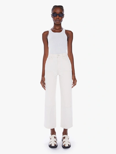 Shop Mother The Bee's Knees Rambler Zip Ankle Act Natural Pants (also In 24,26,28,29) In White