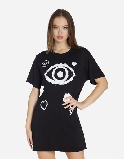 Lauren Moshi Misty Painted Evil Eye In Black