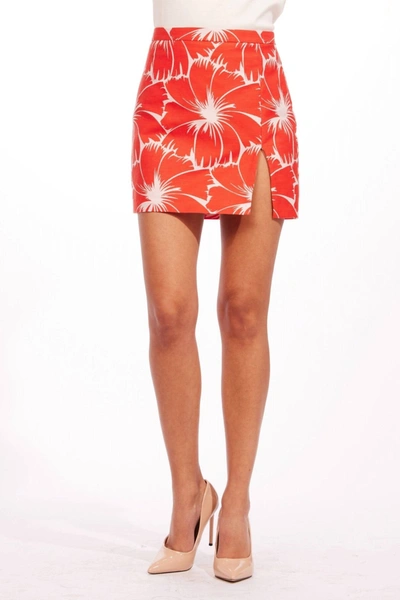 Shop Eva Franco Illy Mini Skirt In Scarlet Bloom In Multi