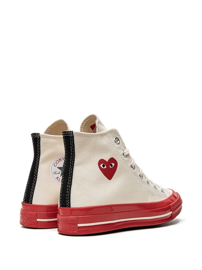 Shop Comme Des Garçons Play Comme Des Garcons Play X Converse Red Sole High Top In 2 Off White