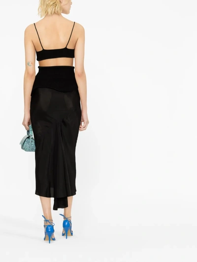 Shop Off-white Women Cut Out Rib S/l Top In Black No Color