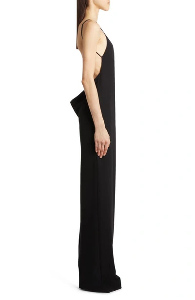 Shop Valentino Silk Cady Backless Jumpsuit In 0no-nero