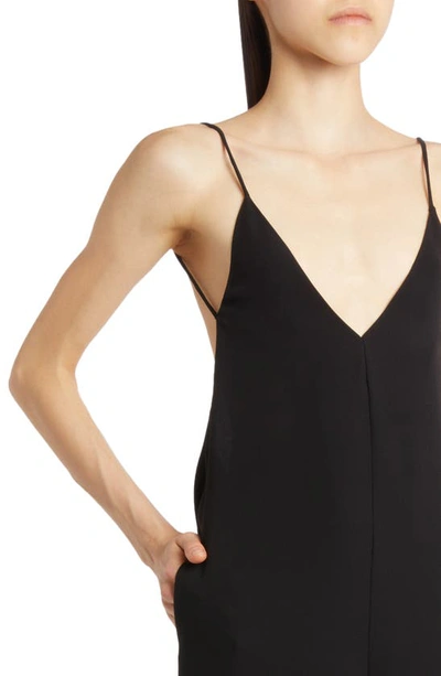 Shop Valentino Silk Cady Backless Jumpsuit In 0no-nero