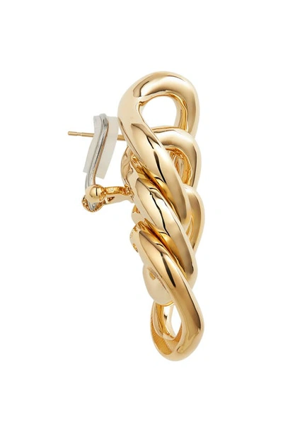Shop Balenciaga Linked Earrings In Shiny Gold