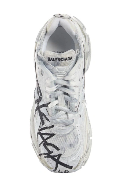 Shop Balenciaga Runner Sneaker In White/ Black