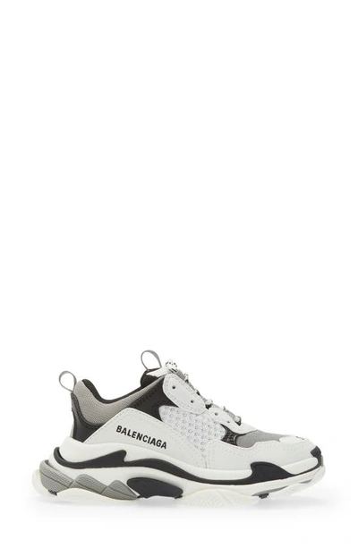 Shop Balenciaga Triple S Sneaker In Black/ Grey/ White