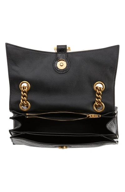 Shop Balenciaga Crush Leather Shoulder Bag In Black