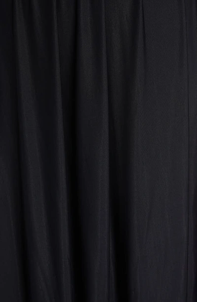 Shop Balenciaga Lace Hem Asymmetric Jersey Midi Skirt In Black